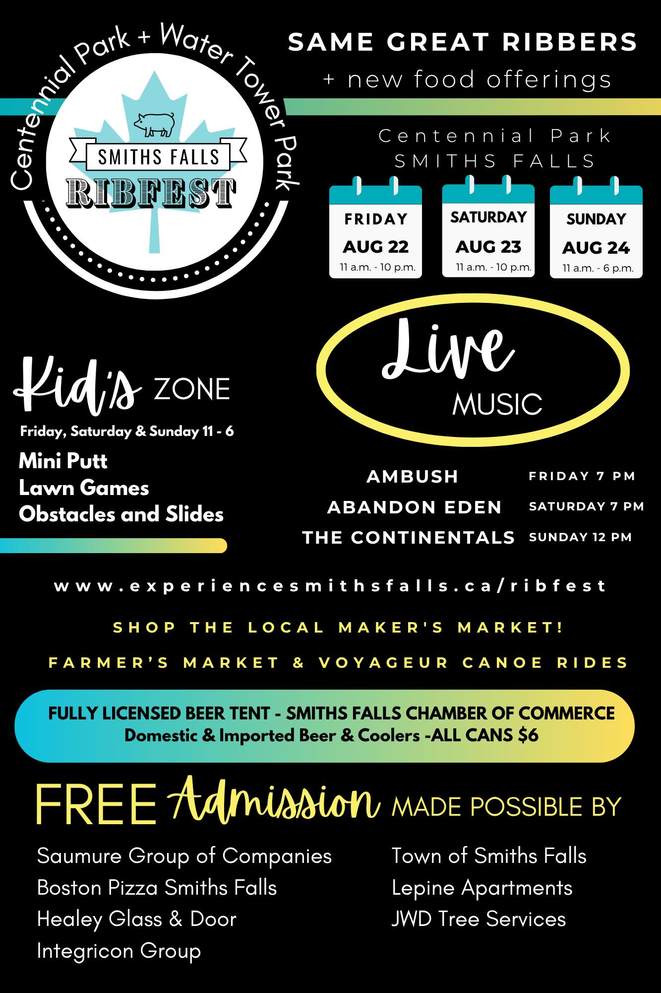 Ribfest 2025 - Centennial Park Smiths Falls