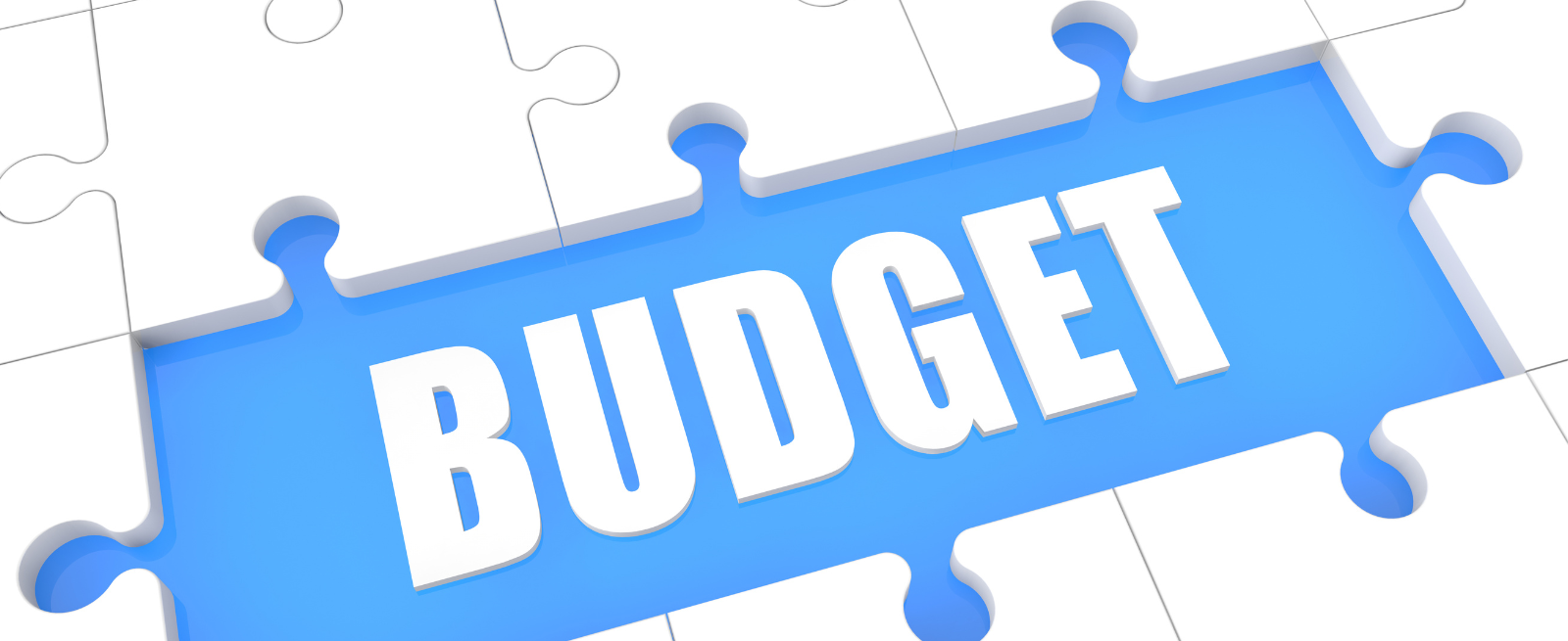 Word budget in a banner photo