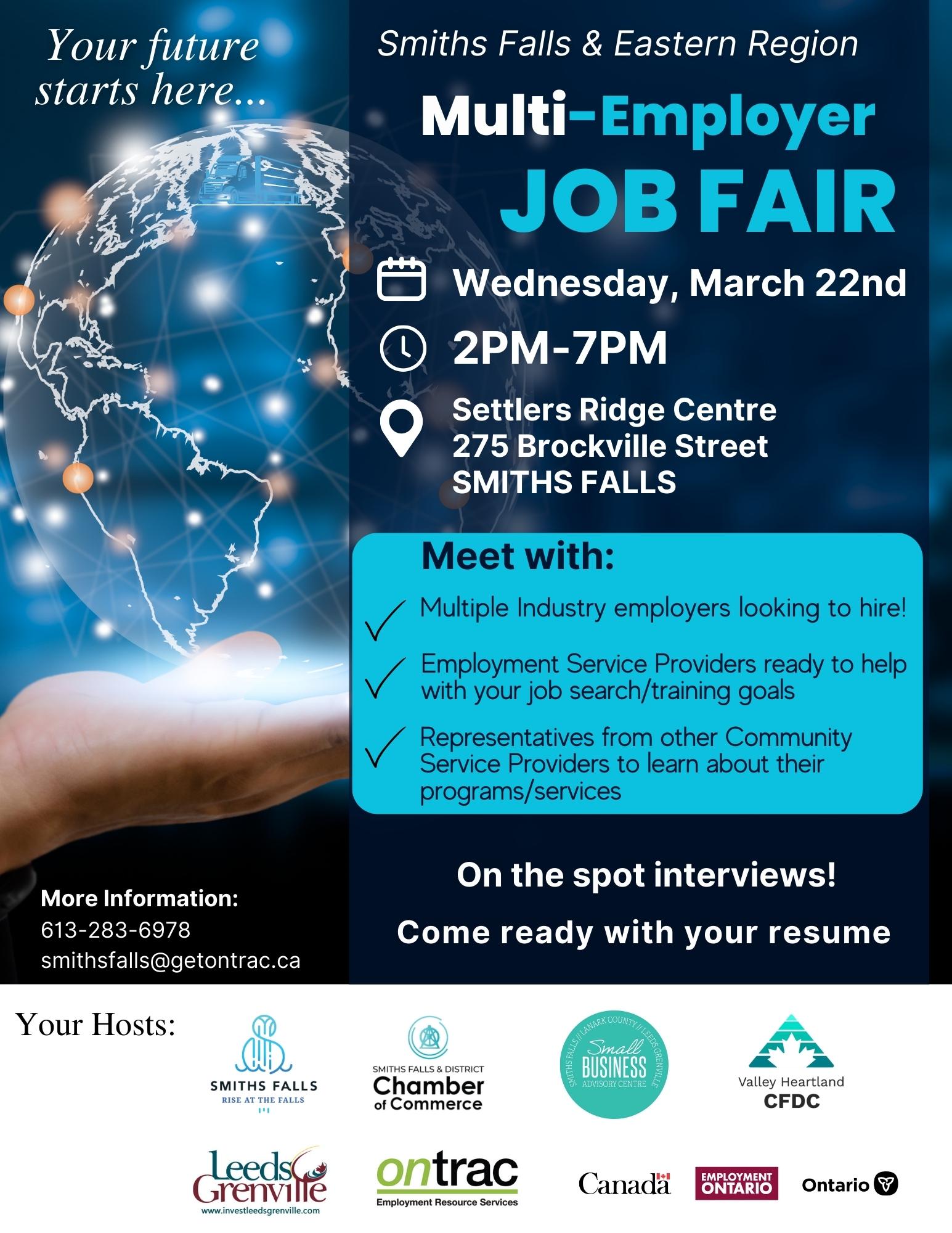 job fare poster with details of the event