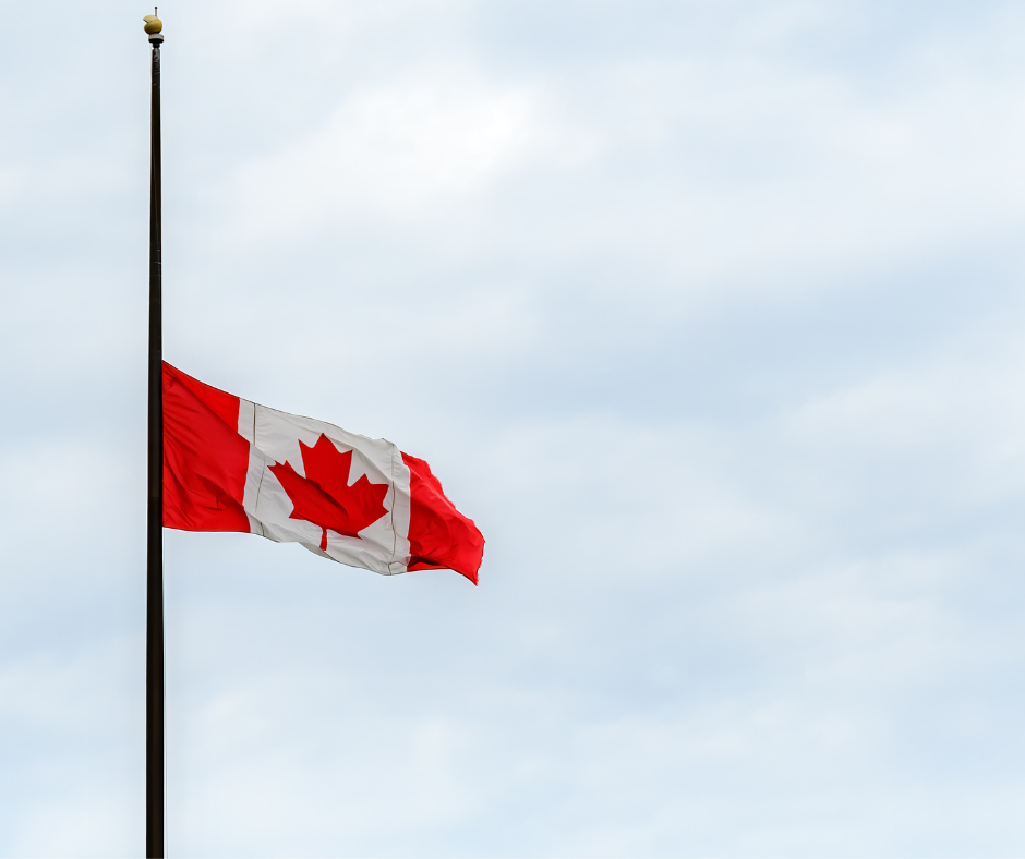 half mast flag