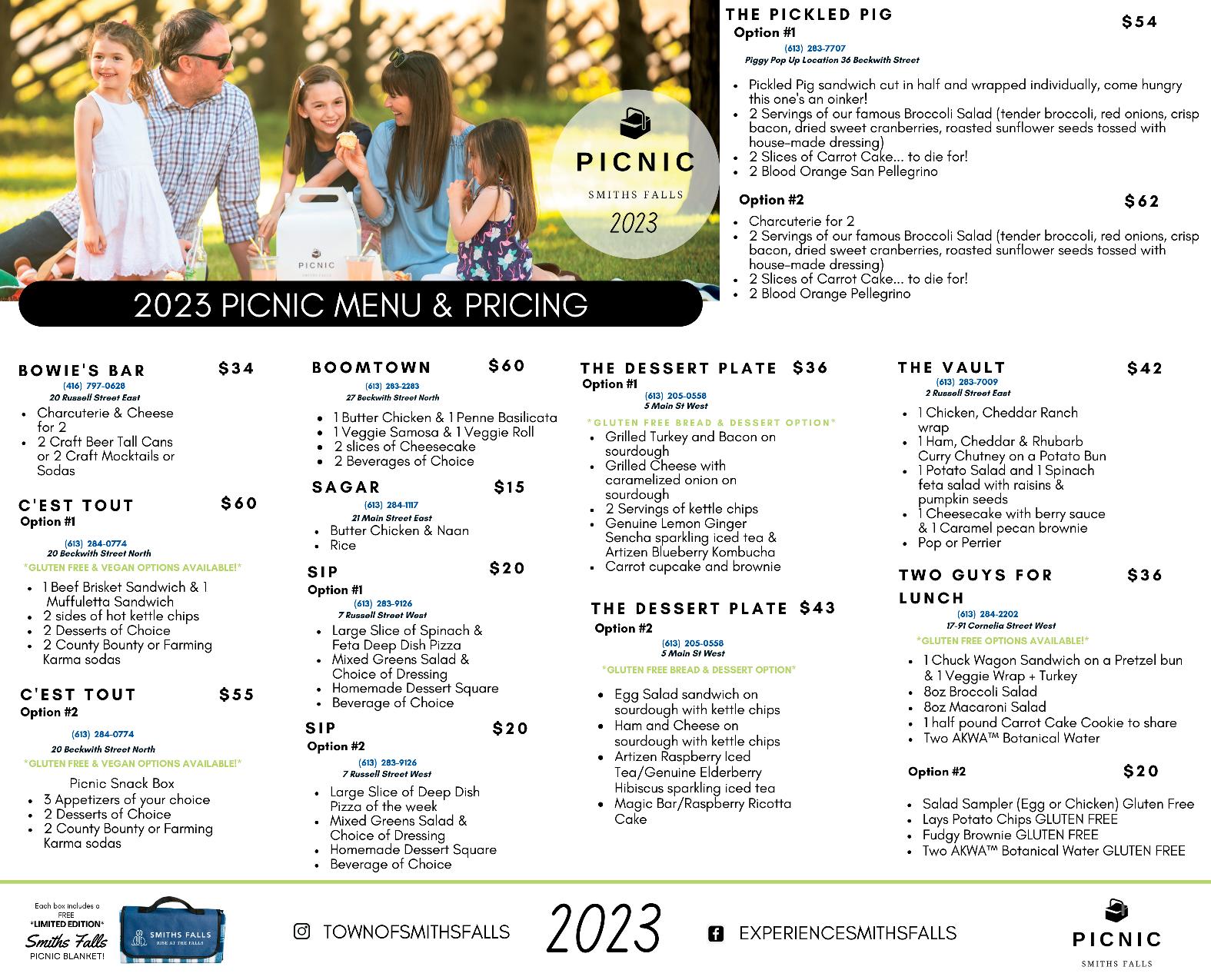 PICNIC MENU