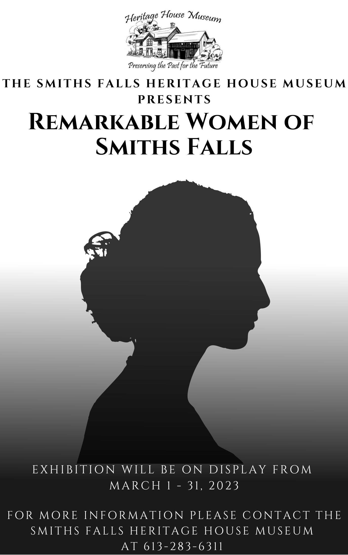 Poster with image of a woman's shadow outline