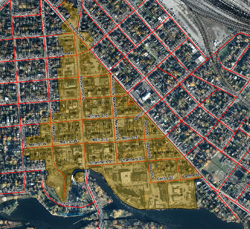 Map of the Downtown Heritage District