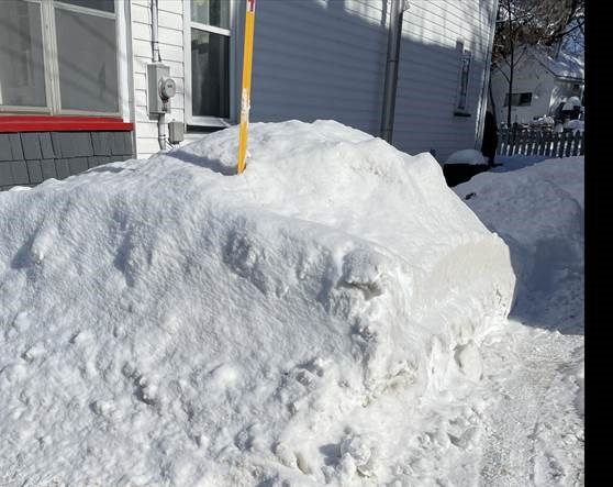 snow covered fire hydrants