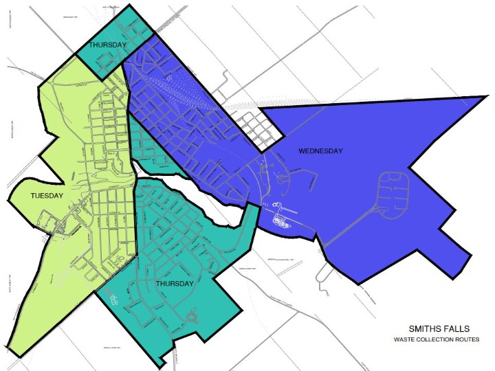 Garbage and recycling routes