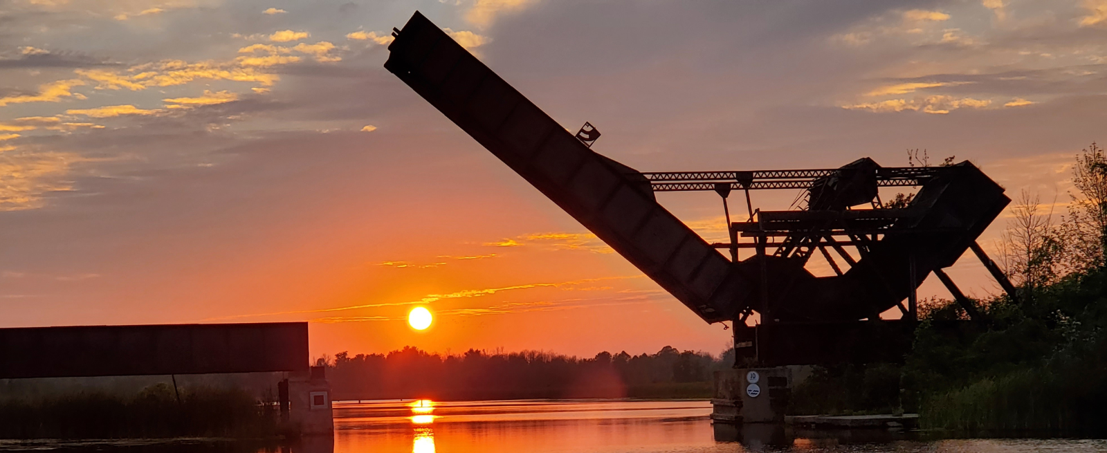 Sunset at the Bascule Bridge in Smiths Falls