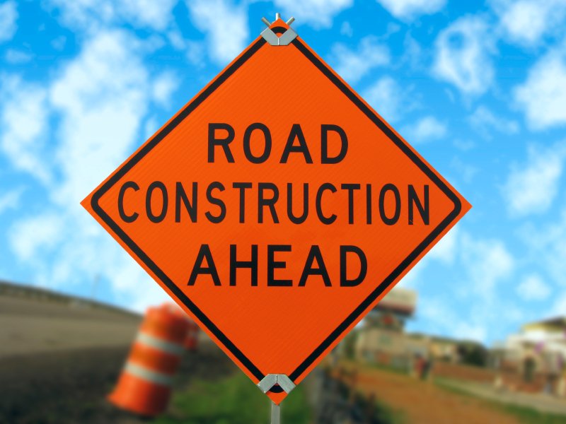 Road Construction Ahead Sign