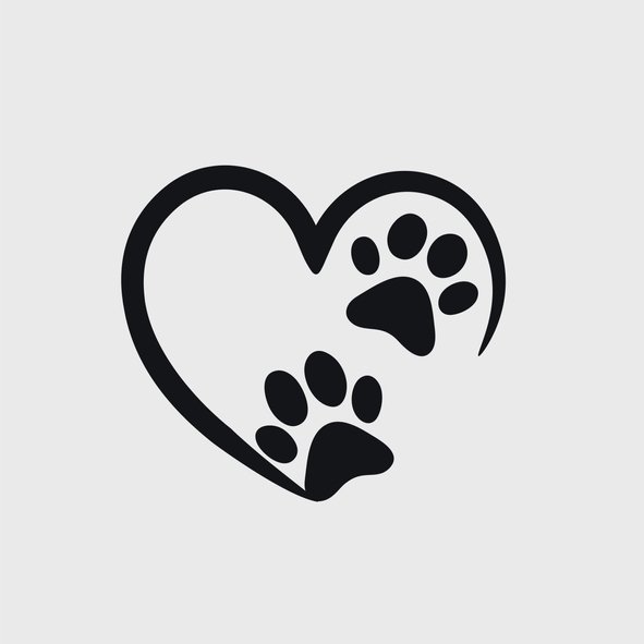 Paw Prints in Heart