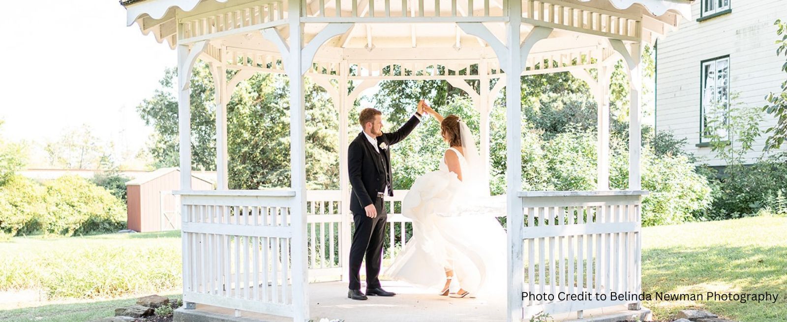 couple dancing in gazebo